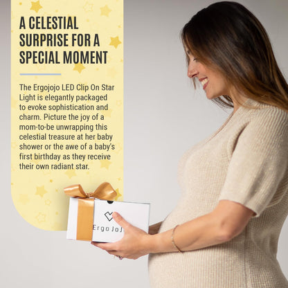 Ergojojo LED Clip On Star Light, a Unique Baby lamp - Ideal Breastfeeding, Night Light for Next to me Crib, Bedside Lamps, Bedroom Accessories, Reading & Desk lamp