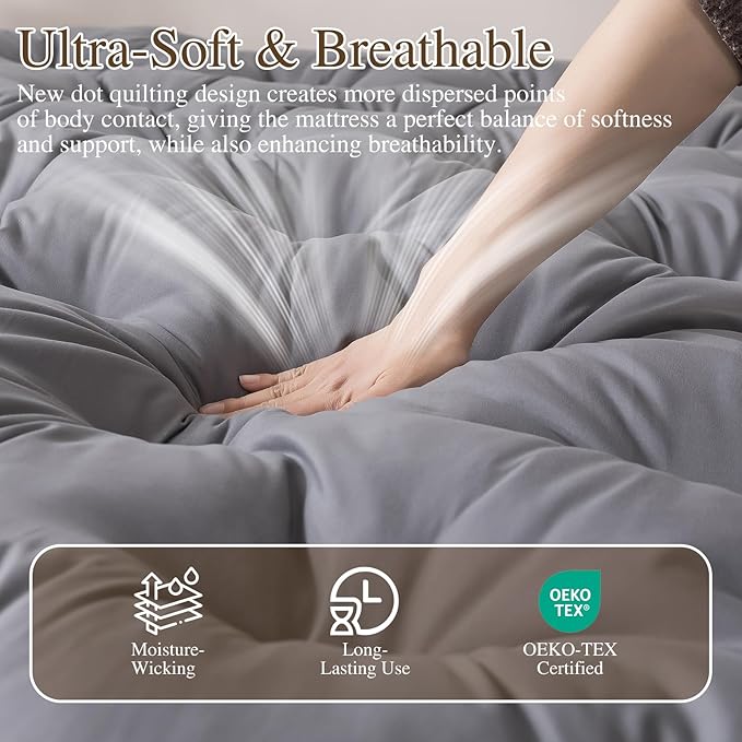 SHOUREN Japanese Futon Mattress Floor Mattress 3" Tatami Mat, Shredded Memory