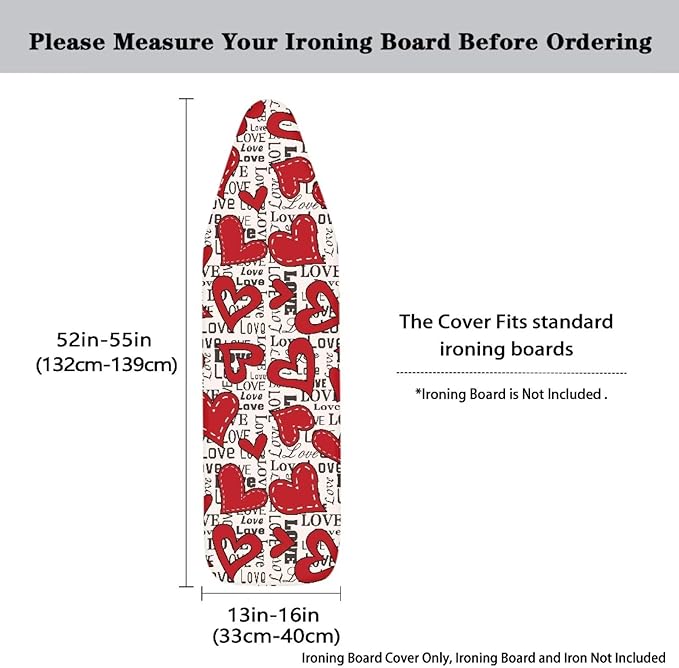 Love Heart Vintage Ironing Board Covers