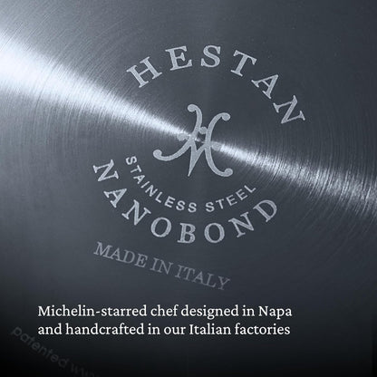 Hestan NanoBond Molecular Titanium Frying Pan, 8.5-Inch - PFAS-Free Stainless Steel Skillet, 4x Stronger, 1050°F Safe, Induction Compatible, Handcrafted Italy