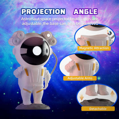 Star Projector Night Lights,Tiktok Astronaut Nebula Galaxy Lights for Bedroom,Gaming Room Décor Aesthetic,Remote Control Timing and 360°Rotation Magnetic Head