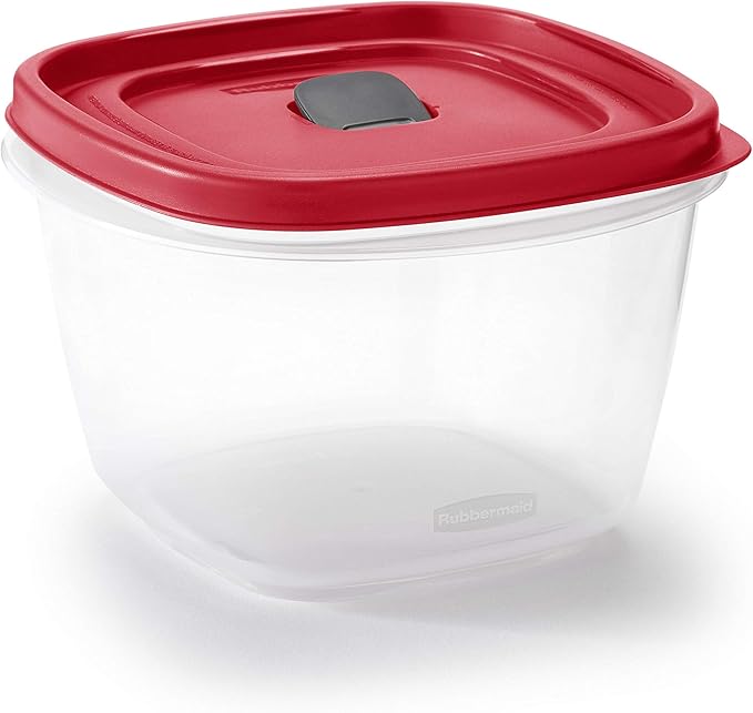 Rubbermaid Easy Find Vented Lid Food Storage Containers 7-Cup Red