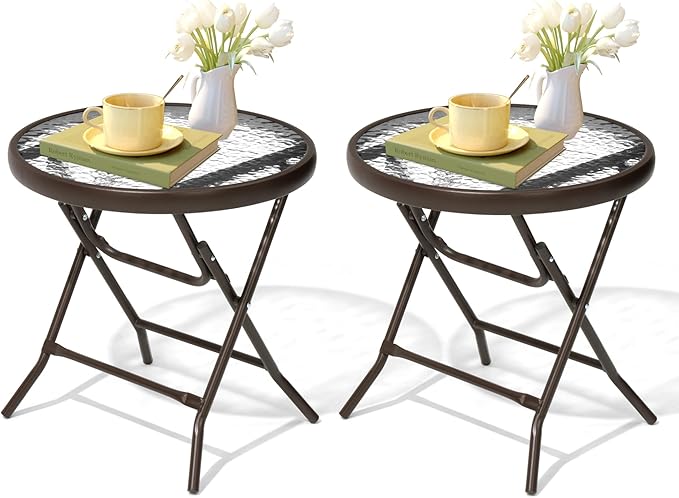 2 Pieces Outdoor Side Table