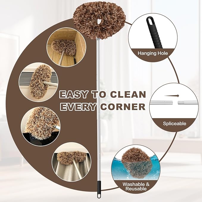 Ceiling Fan Cleaner Duster Reusable Microfiber Ceiling Fan Blade Cleaner