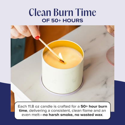 Companion Candles Nostalgia Pet-Friendly Scented Candle – Spicy Amber & Soft Floral Fragrance, Coconut Soy Wax with Wooden Wick, Approx. 50-Hour Burn Time, Made in USA, 11.8 oz