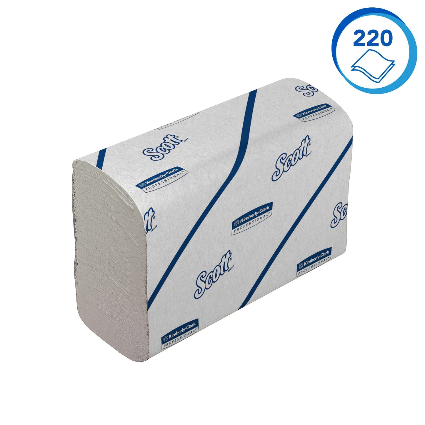 Scott Essential Hand Towels 6636 - Narrow-Fold Paper Hand Towels - 12 Clips x 220 White Paper Towels (2,640 Total)