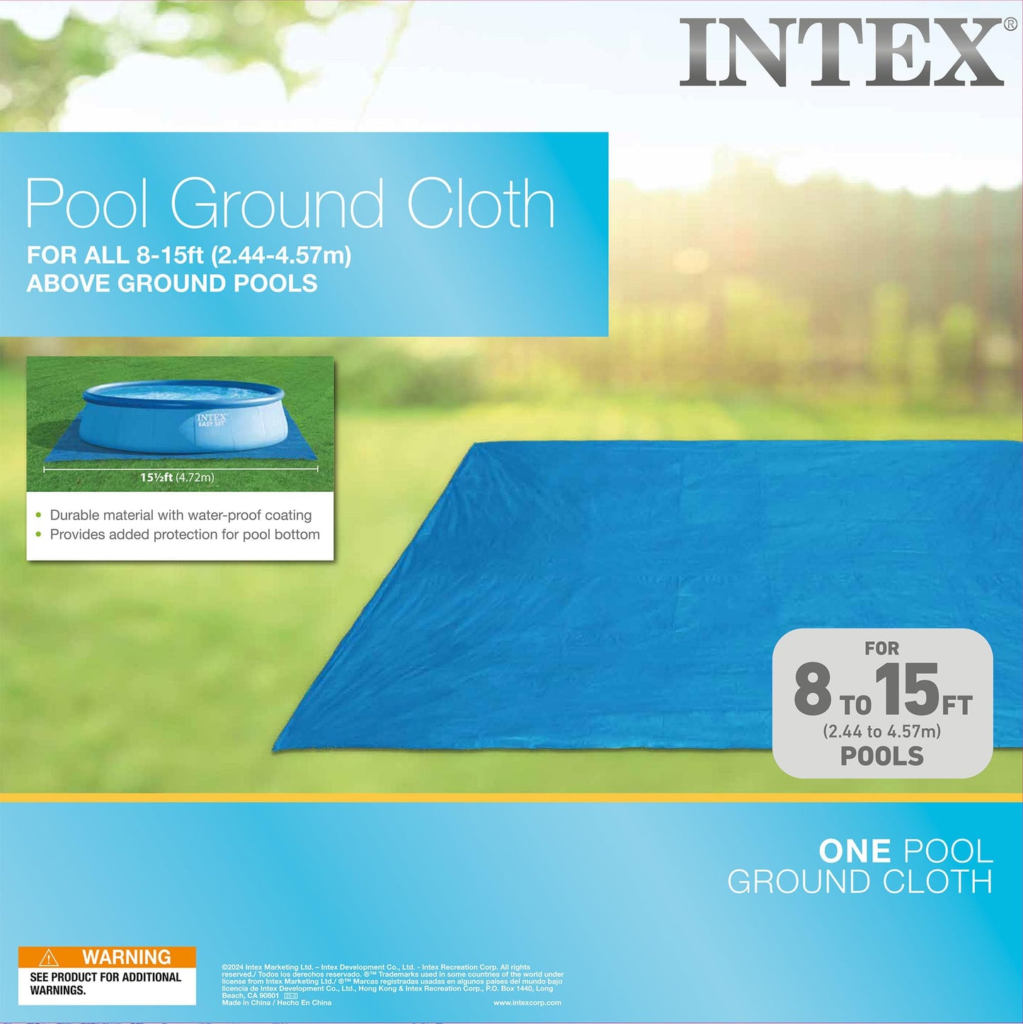 Intex Ground Cloth for Swimming Pools Blue , 472 x 472 cm