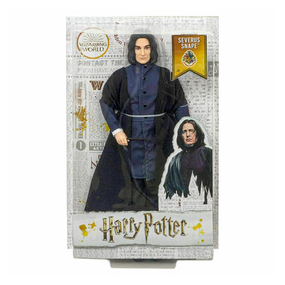 Harry Potter Collectible Severus Snape Doll (~12-inch) Wearing Black Coat Jacket and Wizard Robes, with Wand, Gift for 6 Year Olds and Up