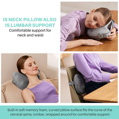 SKG Shiatsu Back Massager for Pain Relief Deep Tissue with Heat 4D Kneading Cordless Massage Pillow for Upper and Lower Back Gifts for Men adn Women Birthday Gifts (Need to Restart After 15 min)