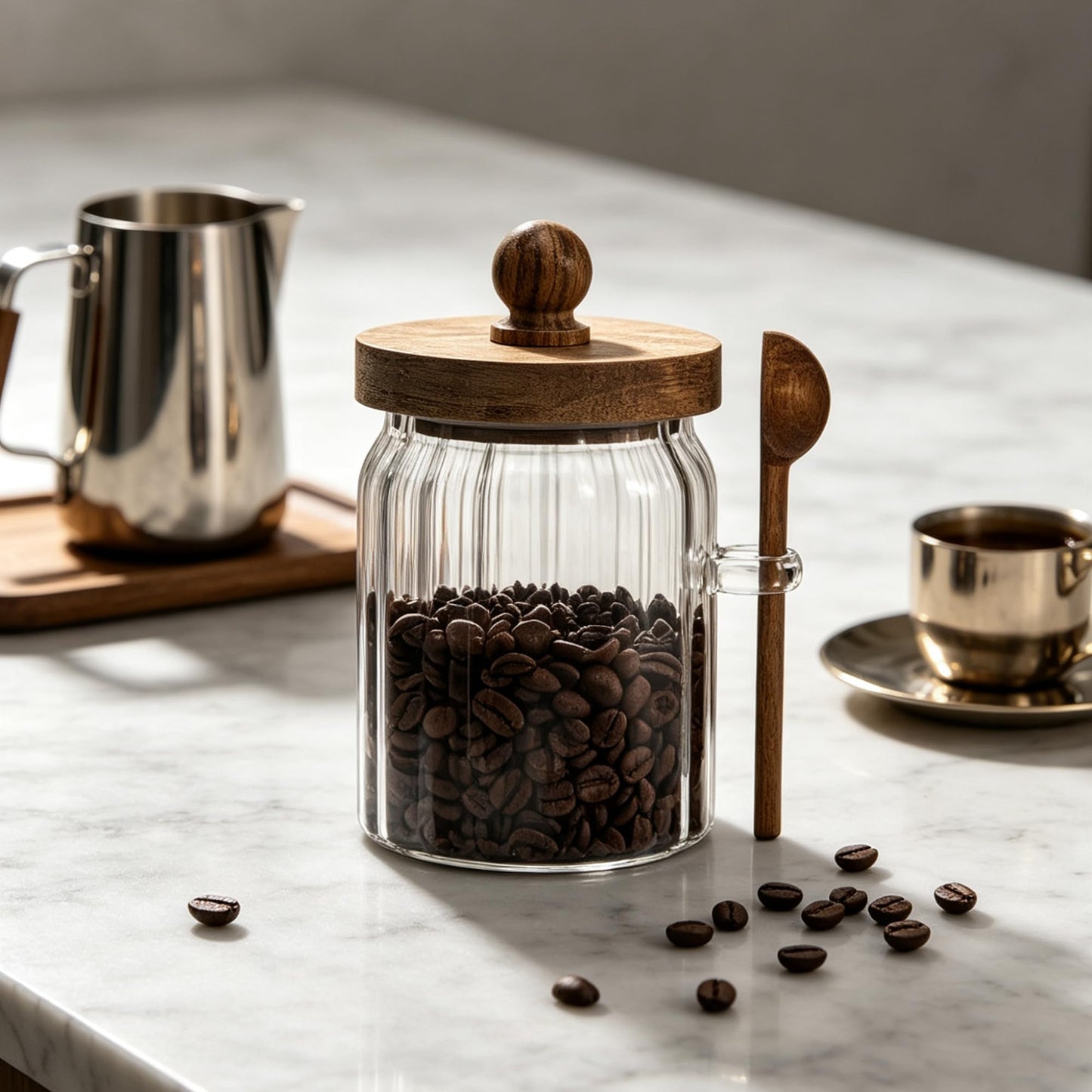 Steviieden Vintage Glass Jar with Lid 19 FL OZ Airtight Glass Food Storage Container for Cereal Nuts Salts Coffee Tea Spice Jar Gratitude Jar (19 FL OZ)
