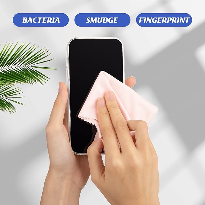Leelosp 300 Pcs Glasses Cleaning Cloth Microfiber Glasses Wipes Assorted Colors