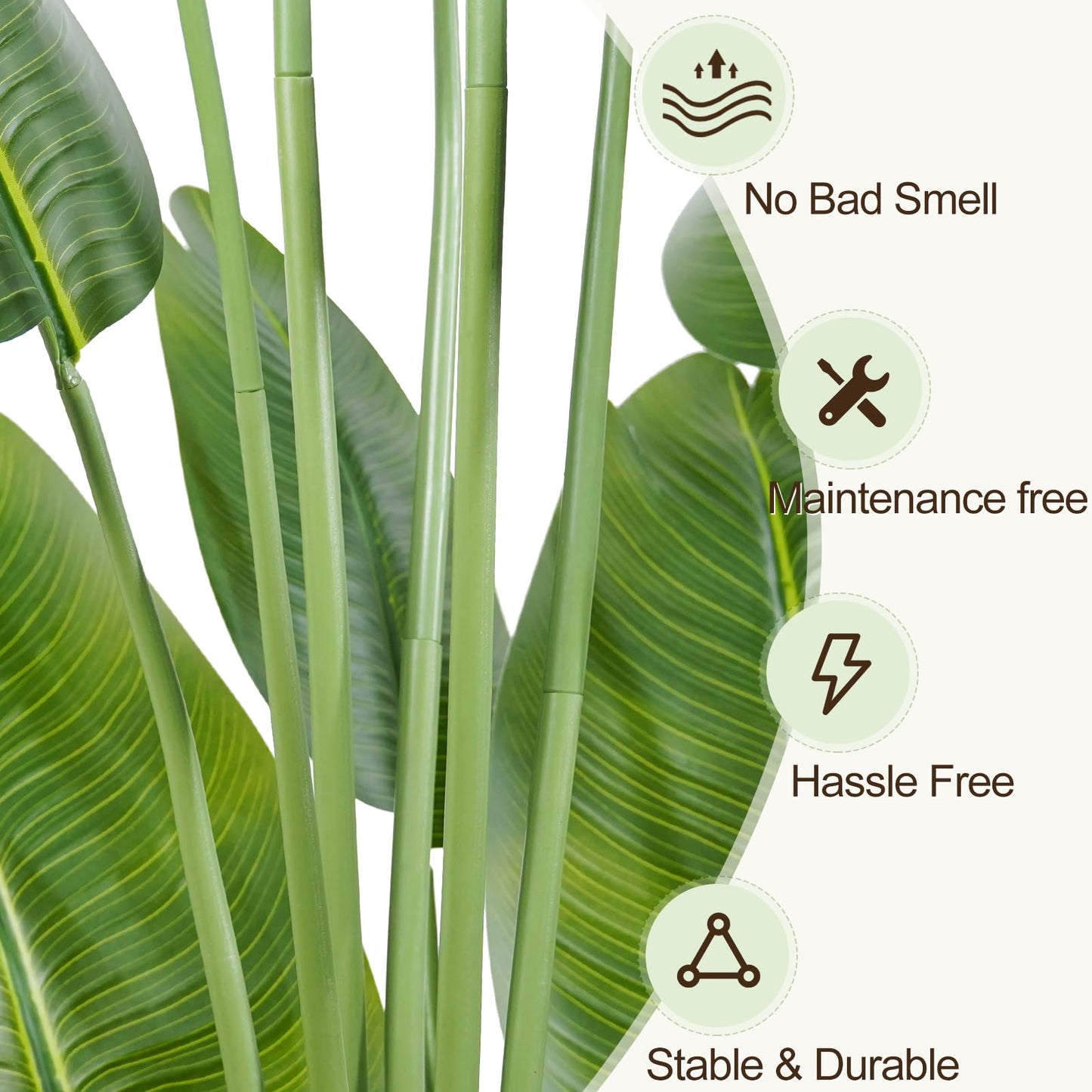 Keeplush Lifelike Bird of Paradise Artificial Plant 4ft Faux Banana Leaf Tree with 9 Trunks for Home Decor - Perfect Indoor Silk Floor Plant for Living Room, Office, and Bedroom Ambiance Enhancement
