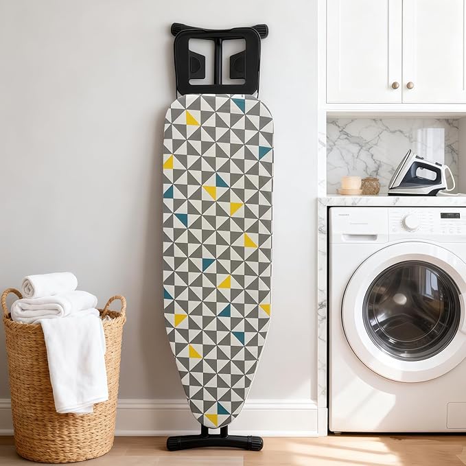 Ironing Board Cover and Pad, Sewn-in Thick Feltpads, Elastic Edge, Fits