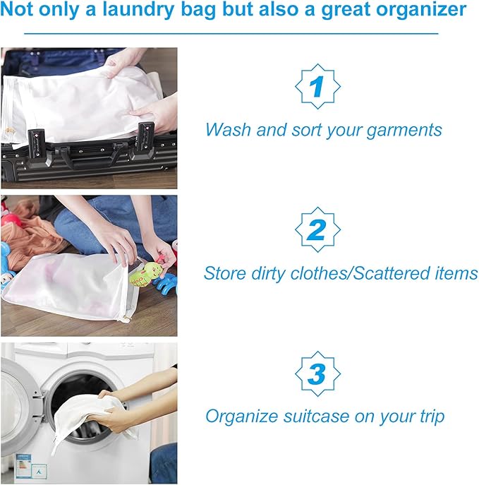 GOGOODA Delicates Laundry Bags, Fine Mesh Wash Bag