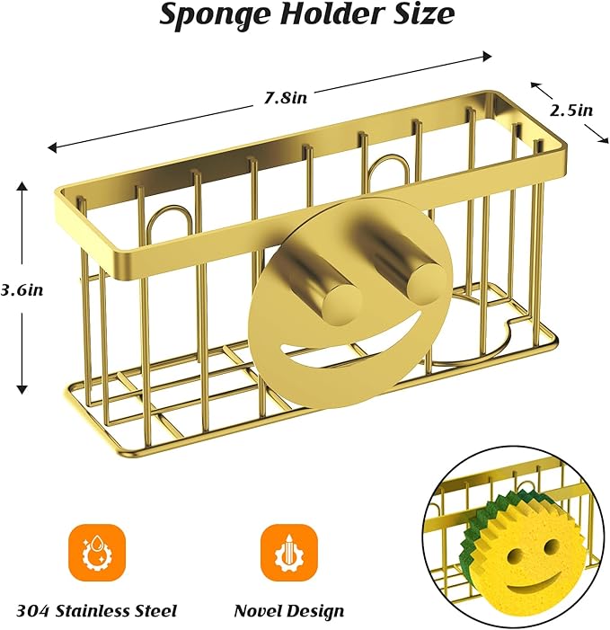 Sponge Holder Smiley Face, Sink Caddy
