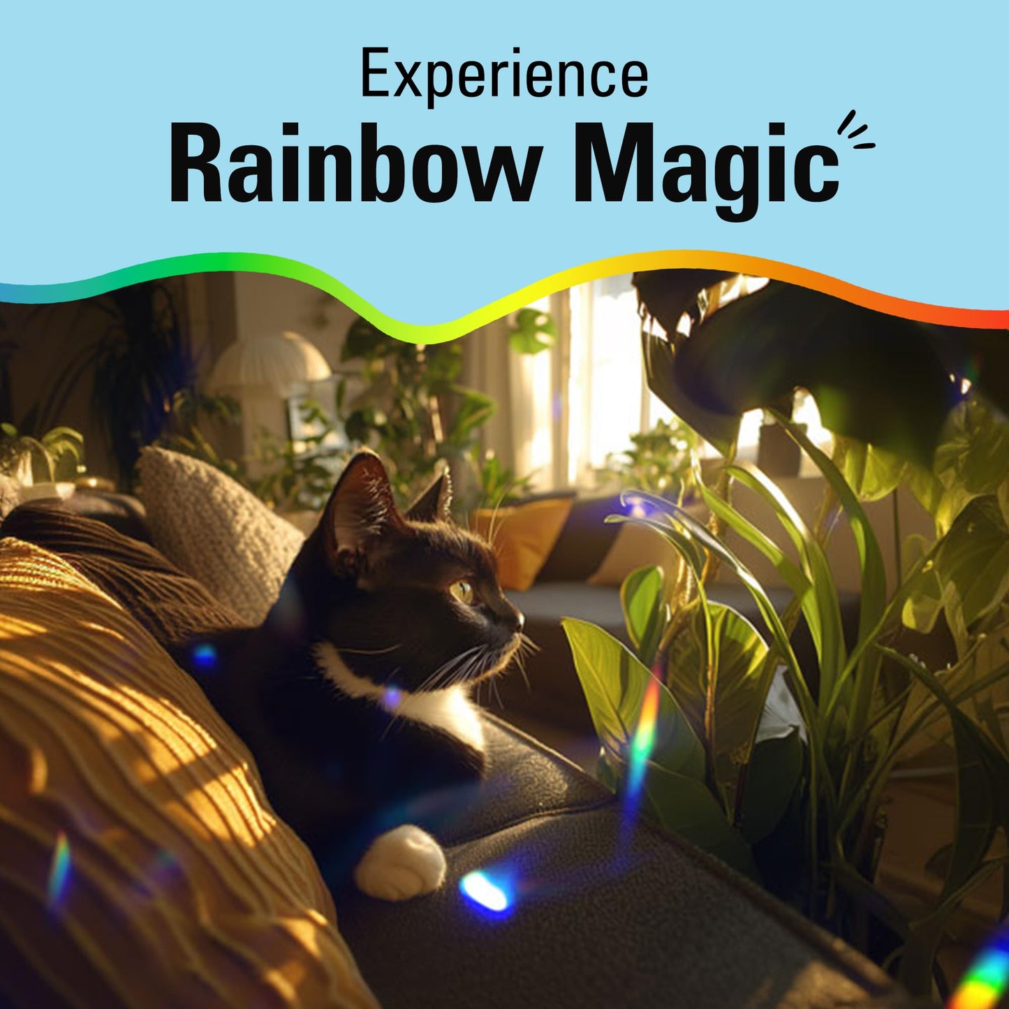 Kikkerland Solar Powered Rainbow Maker – Prism Suncatcher, Fun Home Window Decor – Unique Gift for Christmas & Birthdays – Heart Shaped