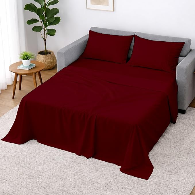 Cottington Lane Sleeper Sofa Sheets Full Size, 4 Piece Premium Quality 100%