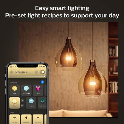 Philips Hue Smart 75W A19 LED Bulb - Soft Warm White Light - 2 Pack - 1100LM - E26 - Indoor - Control with Hue App - Works with Alexa, Google Assistant and Apple Homekit