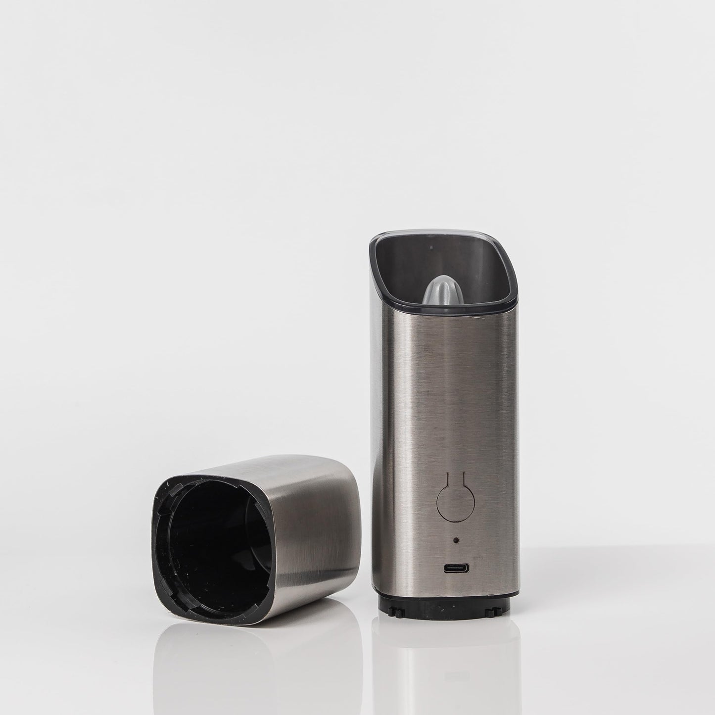 KSL Gravity Electric Salt and Pepper Grinder Set, USB Rechargeable, Automatic 1 Click Grinding 1 Hand Operated Adjustable Coarseness Pepper Mill