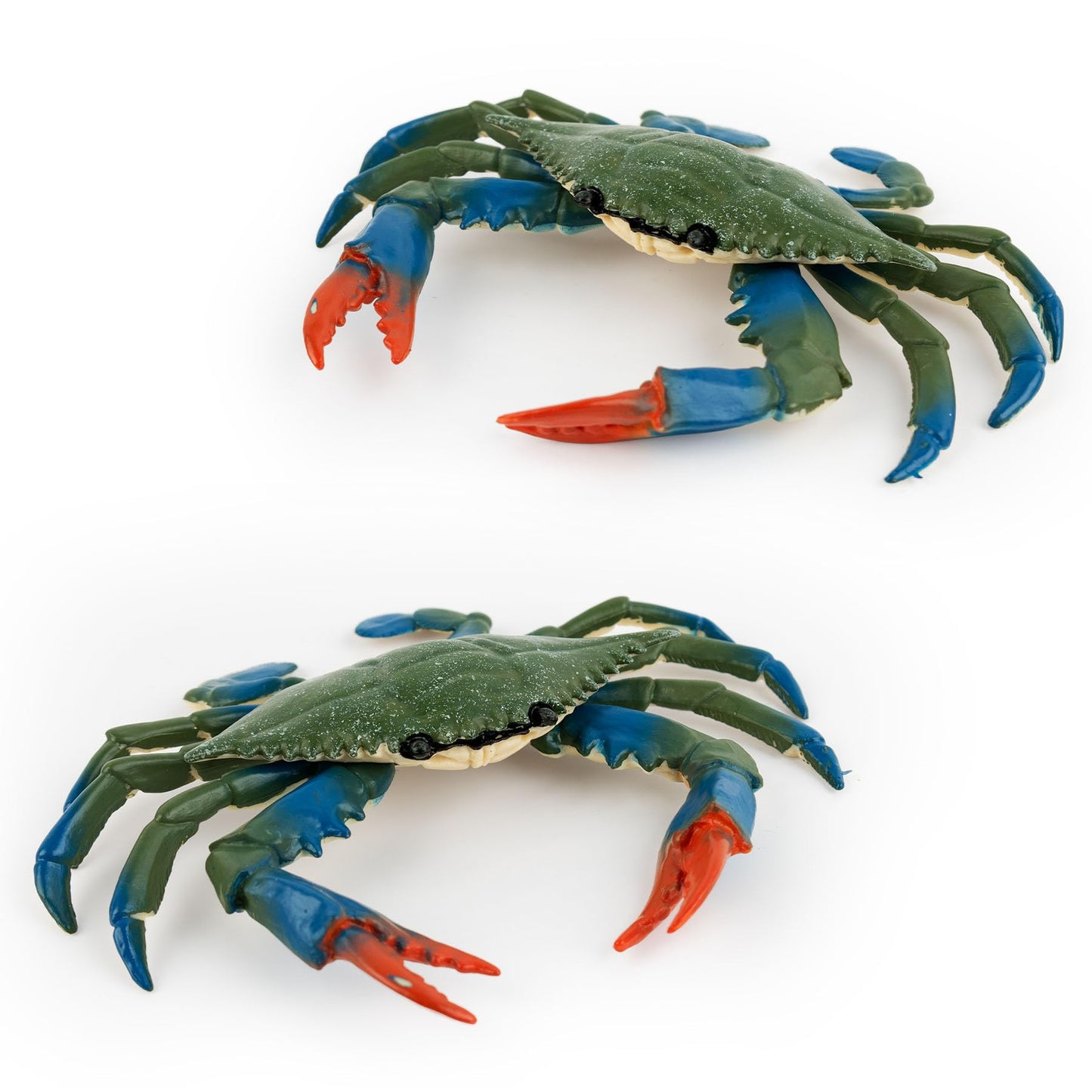 Framendino, 2 Pack Artificial Plastic Realistic Crab Style Decor Sea Animals Blue