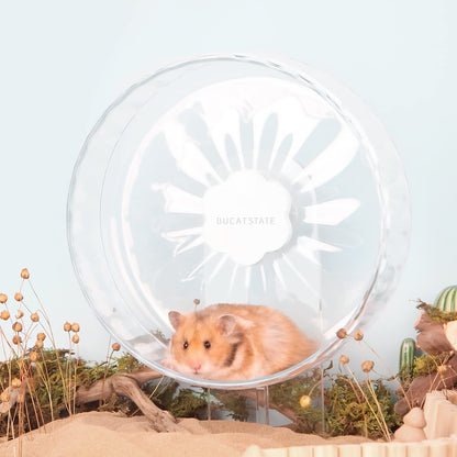 Bucatstate Hamster Wheel Super-Silent 26cm with Adjustable Base Dual-Bearing Exercise Wheel Quiet Spinning Running Wheel for Dwarf Syrian Hamster Gerbils and Other Small Animals