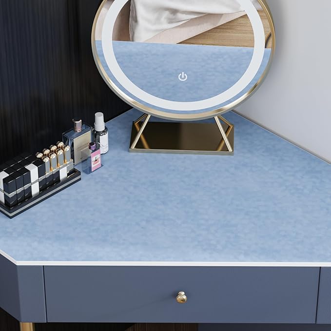 Self Adhesive Velvet Drawer Liner Roll Light Blue Curshed Velvet Wallpaper Peel