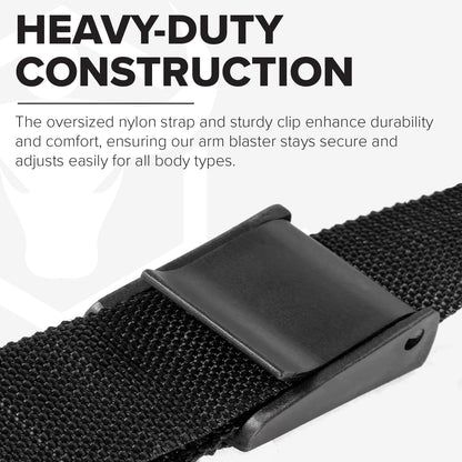 Iron Bull Strength Arm Blaster for Bicep Curls - Get Bigger Arms with Biceps Isolation Workout - Arm Support Strict Curl for Big Arms (Black)