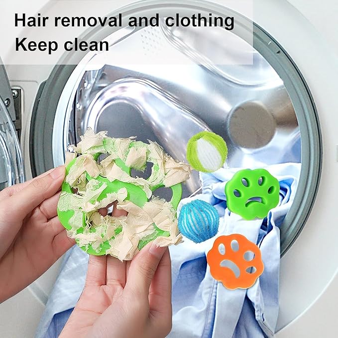 9 Pcs Pet Hair Remover, Portable Dog Cat Hair Remover, Lint Remover, Reusable