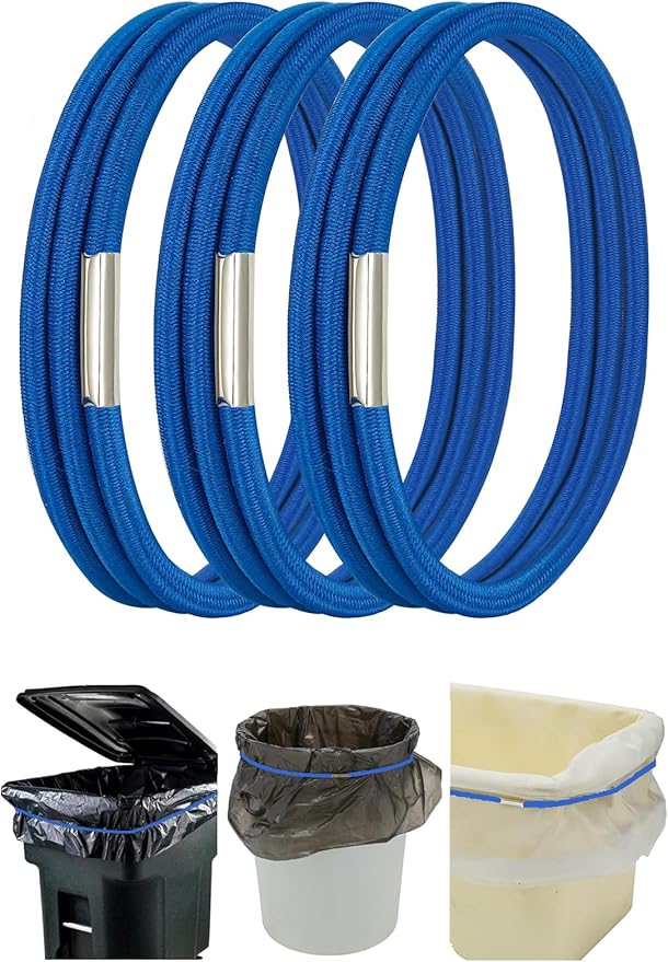 Garbage Can Rubber Bands, Trash Can Elastic Bands to Hold Garbage Bag in Place