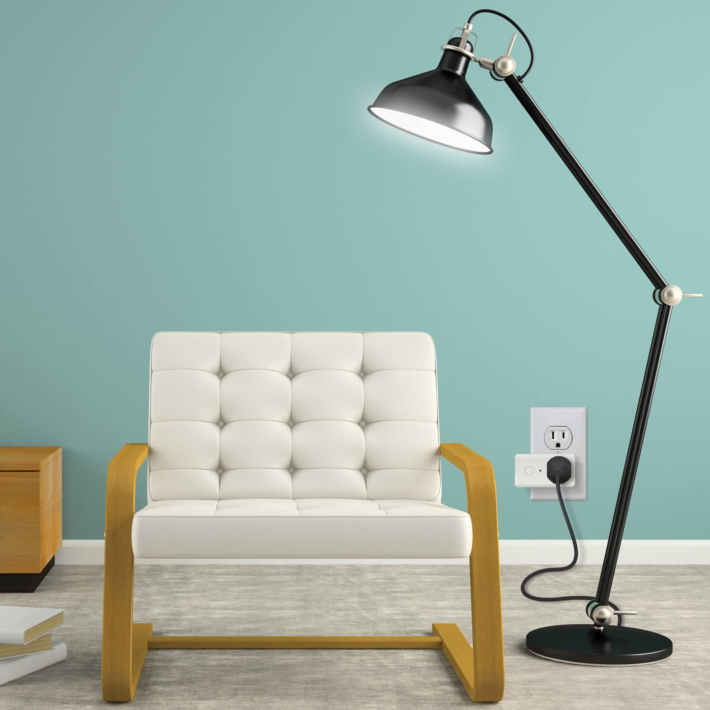 Feit Electric Indoor Smart WiFi Plug Works with Alexa and Google Home, No hub Required, 2.4 Ghz Network Only, Remote Control from Anywhere 15 Amp Smart Outlet Plug, Indoor, White with Night Light