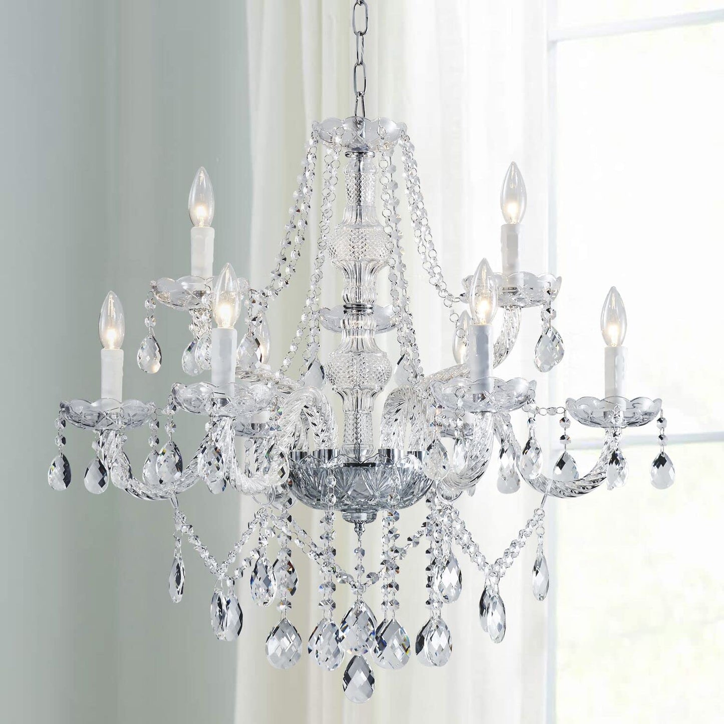 Saint Mossi 9 Light Modern Contemporary Elegant Crystal Glass Chandelier Pendant Ceiling Lighting Fixture