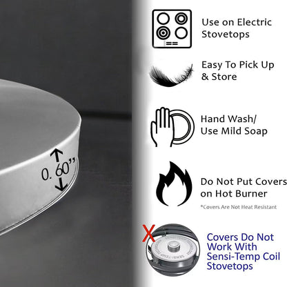 Tucocoo Anchor Electric Stove Burner Covers, Set of 4 Round Seahorse Ocean Animals Stove Burner Covers, 8Inch 10Inch,Crab Gas Stove Burner Covers,Metal Stove Burner Cover,Funny Cooktop Kitchen Decor
