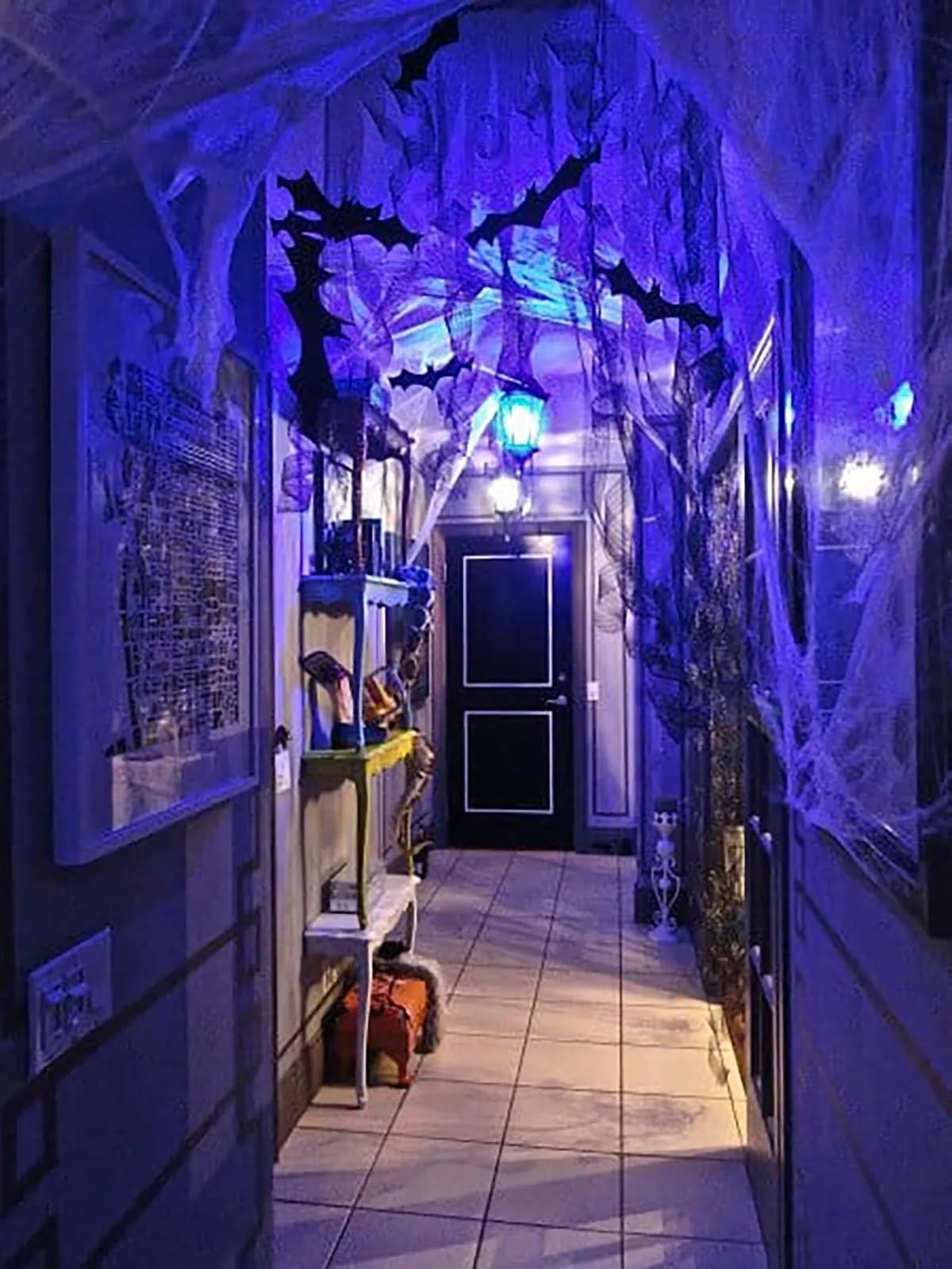 【Upgraded】Hompavo LED Flame Light Bulbs, 4 Modes Flickering Light Bulbs with Upside Down Effect, E26 Flame Bulb for Halloween Christmas Party Patio Porch Home Indoor Outdoor Decorations - 4 Blue