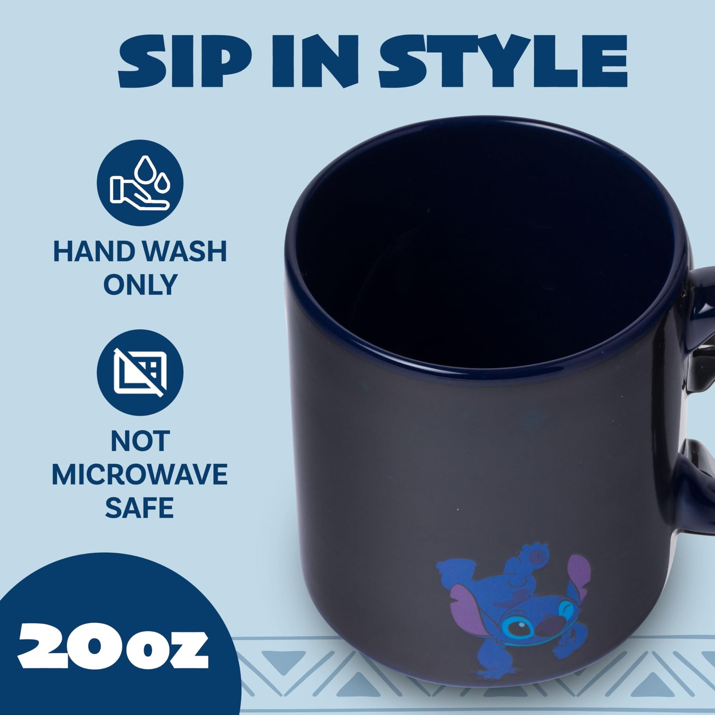 Silver Buffalo Disney Lilo and Stitch Space to Beach Heat Reveal Ceramic Mug, 20 Ounces