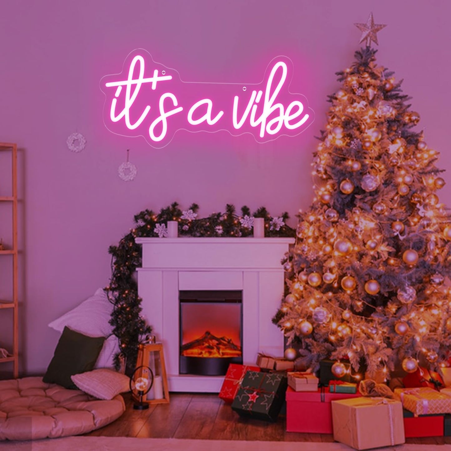 It's a vibe Neon Signs, Neon Light for Bedroom,Dimmable USB LED Wall Décor for Valentines Day Birthday Gift,Wedding,Party,Christmas Day,Home Decor