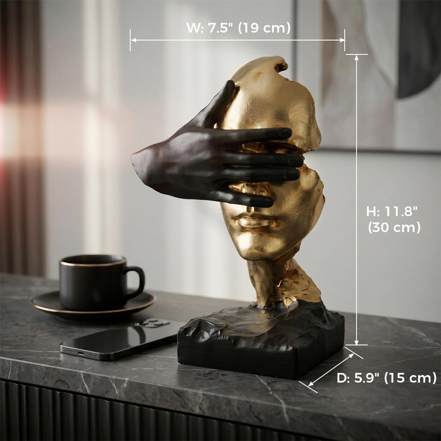Zhao Xiang Abstract Sculpture Home Decor Accents Thinker Statue Decor