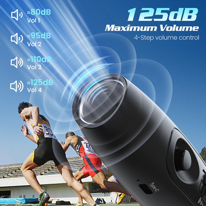 UNIWA Rechargeable Electronic Whistle, 2-Pack Handheld with 3 Loud Tones and Adjustable Volume.The Long-Lasting Battery is Ideal for Outdoor Sports, Coaching and Emergency Safety - Black+Green