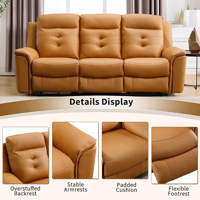 ANJ Oversized Power Reclining Loveseat Sofa Set of 2