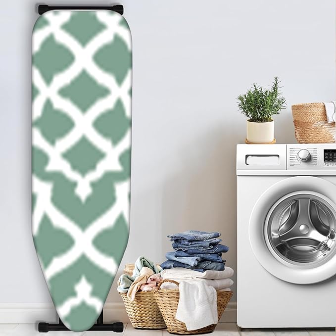 Nuxovilar Green Geometric Pattern Ironing Board Cover, 15 * 54inch, Fits Most