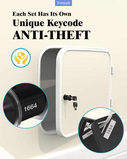 Trampgik RV Storage Locks, 7/8” Camper Compartment Storage Door Locks with Keys, for RV Camper Travel Trailer,Drawer Cabinet Toolcart Storage, 7/8 Inch 2 Locks with 4 Keyed Alike, Black