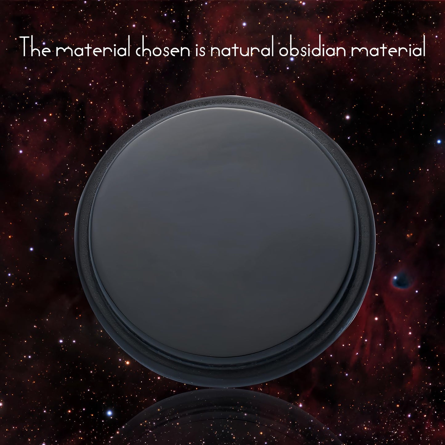 TOWDREU Obsidian Scrying Mirror Natural Obsidian Crystal Witchcraft Supplies,Witch Stuff for Divination Tools,Witchy Gifts,Hoodoo Supplies Handmade