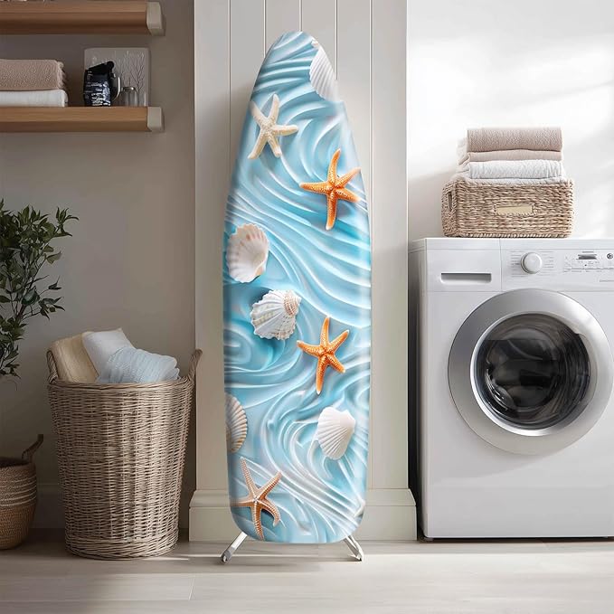 Summer Ocean Shell Ironing Board Cover Stretch Fabric