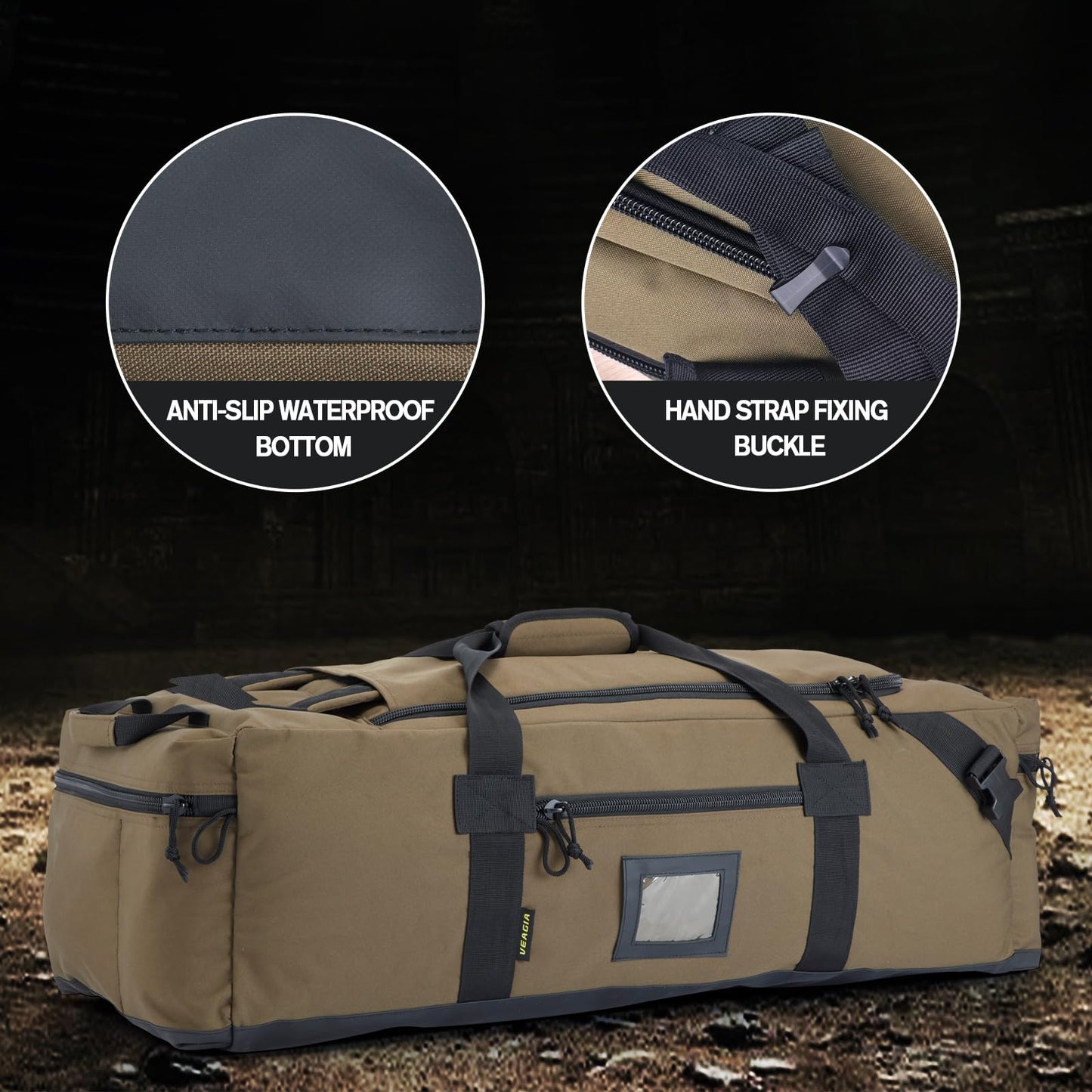 86l Large Duffel Bag For Travel, Gym & Sports - Water Repellent Polyester, Hidden Straps, Shoe Compartment - Perfect Luggage Duffle Bag Or Backpack For Men & Women
