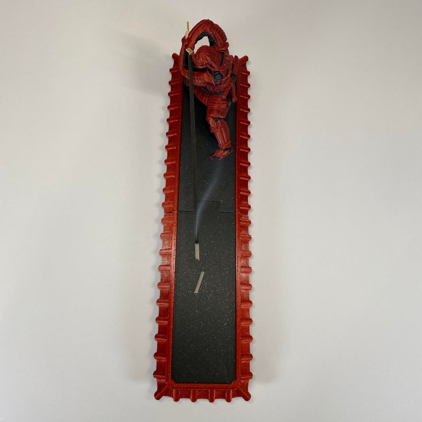 Incense Holder with Storage Box Japanese Samurai Warrior Incense Burner Ash Catcher Asian Spiritual Zen Meditation Gift Traditional Art