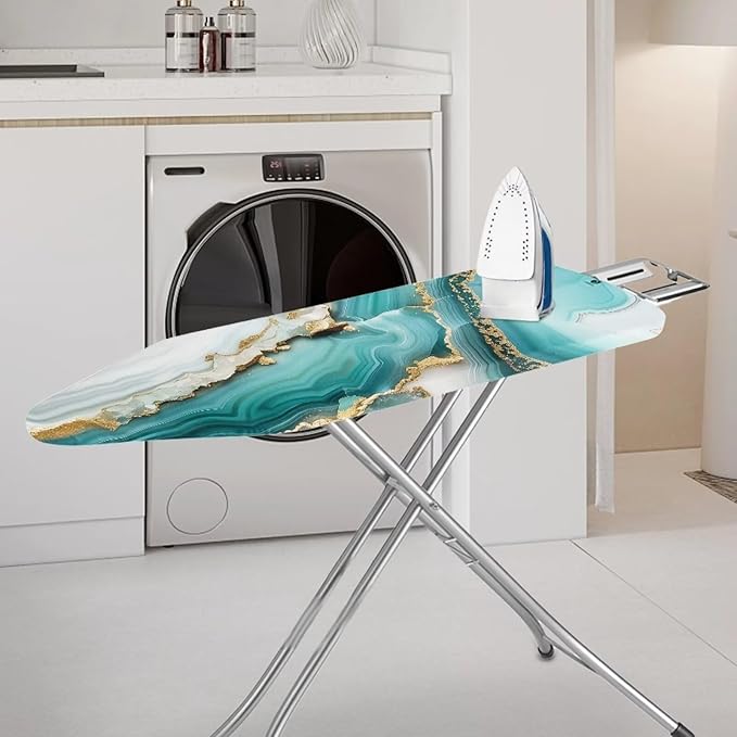 Green Marble Ironing Board Cover, Soft Ironing Board Pad Cover Protector