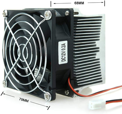 TX Aluminium Heatsink Cooling Fan+44mm Lens 60 Degree for 50W-100W LED Chip (3.11" L x 3.11" W x 29mm H, DIY Projector, Floodlight, Automobile Light, Plant Growth Light)