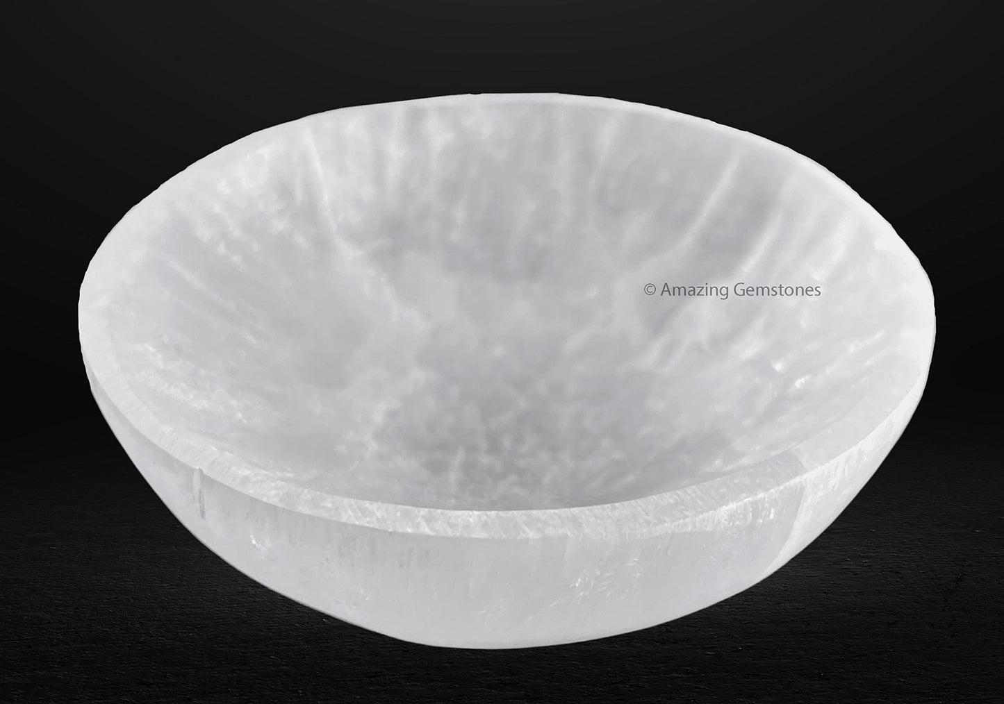Amazing Gemstone Selenite Bowl - 4" Round Selenite Crystal to Charge your Healing Stones and Crystals - Selenite Charging Plate Bowl