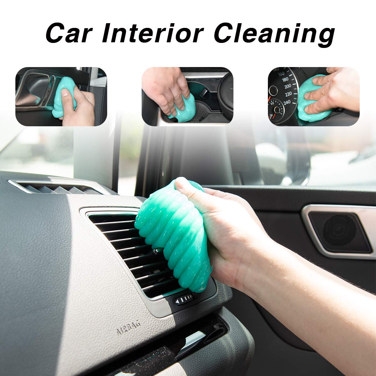 ASFSKY Car Cleaning Gel for Car Detailing Car Cleaning Putty for Interior Cleaner for Car Vents Car Cleaning Gel Pack 450g（5 Pack）