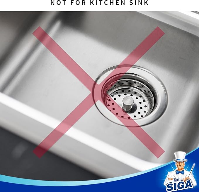 MR.SIGA Bathroom Sink Strainer, Bathtub Lavatory Sink Drain Strainer Hair