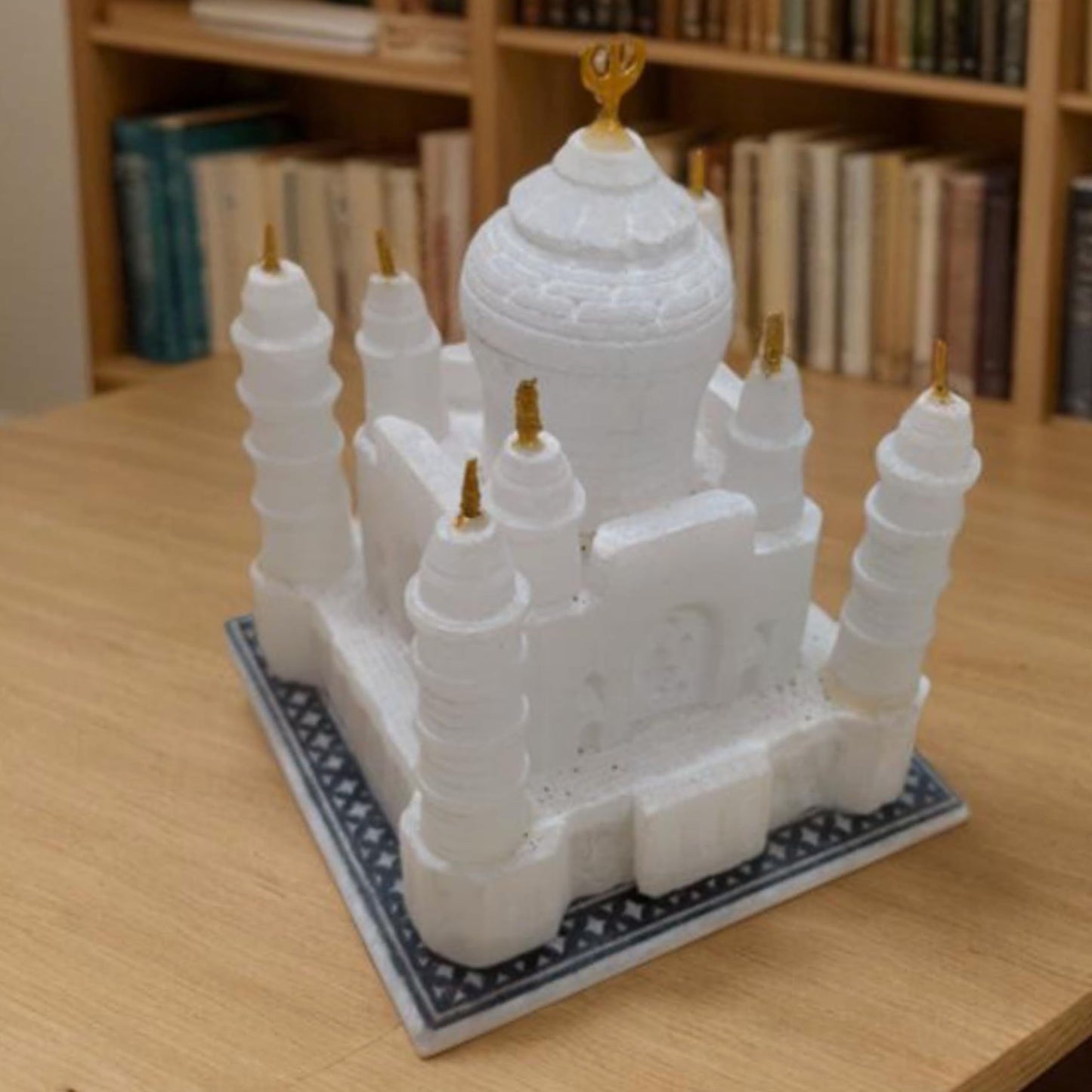 Monuments of Marble White Taj Mahal Replica Model India Agra Souvenir Collection for Decor Handmade Gift Home Decoration Small Handcrafted Miniature Architecture Love Symbol (White 3 x 3 Inch)